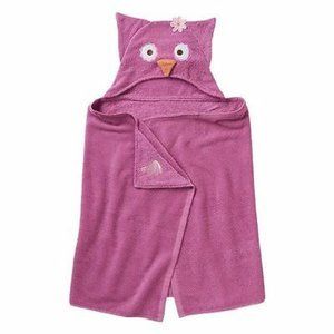 Kids Jumping Beans Hooded Towel Purple Owl